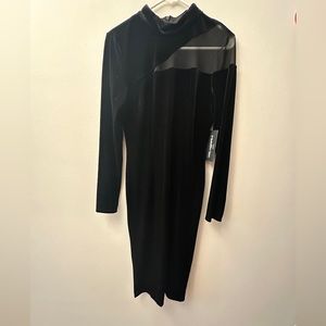 Karl lagerfeld black velvet dress brand new